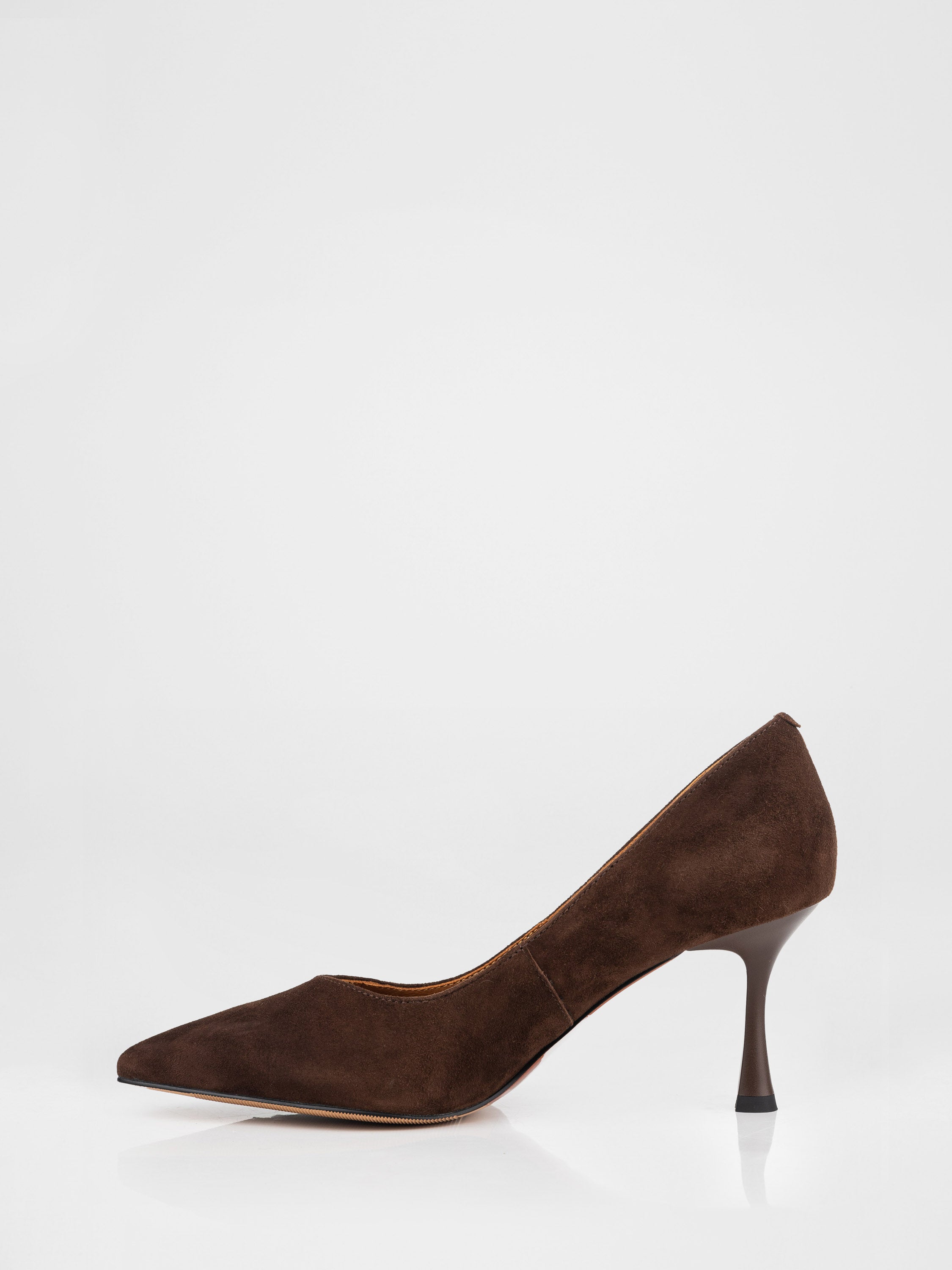 Замшеві човники у шоколадному кольорі