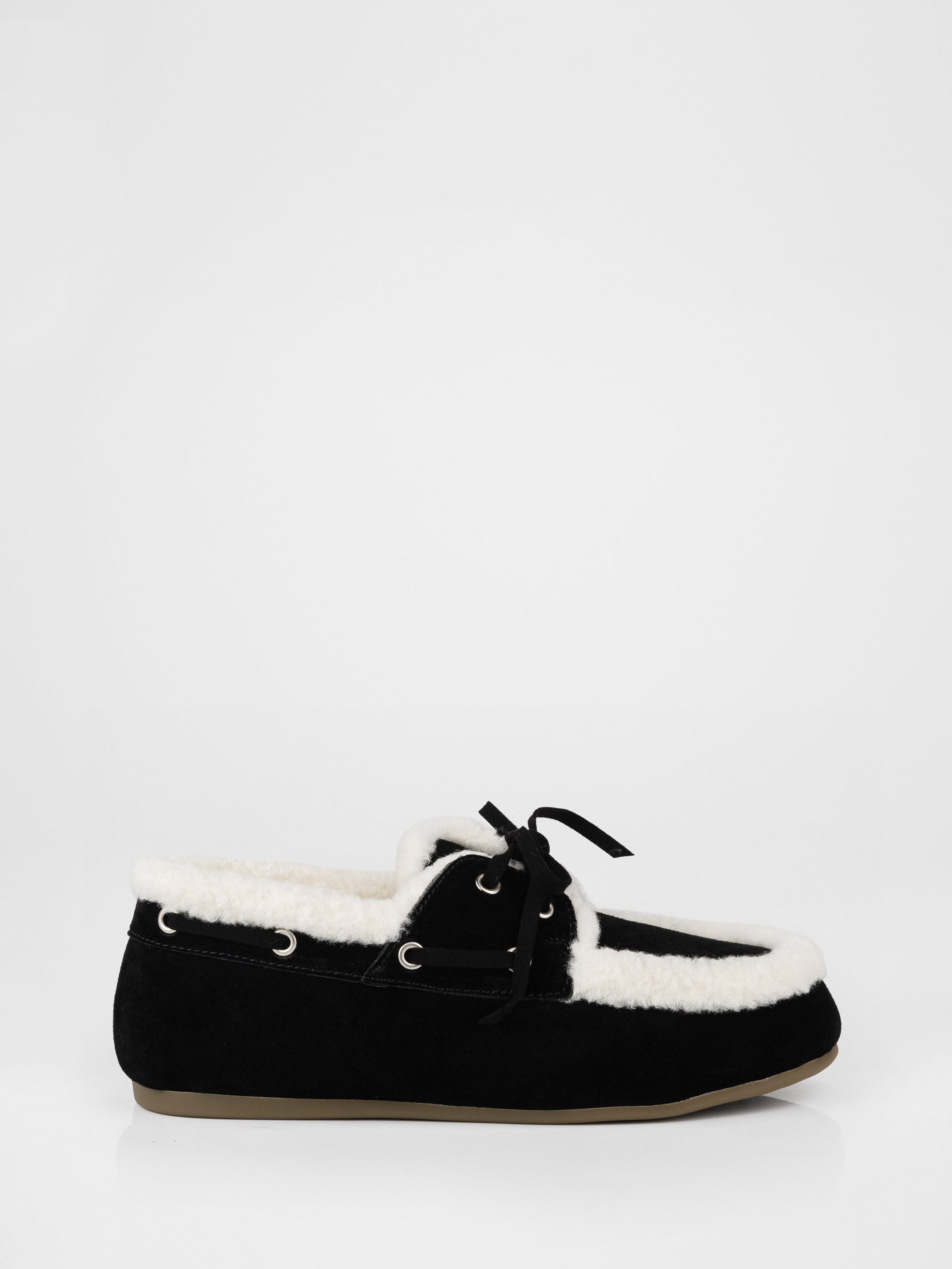 Лофери хутряні у чорному кольорі