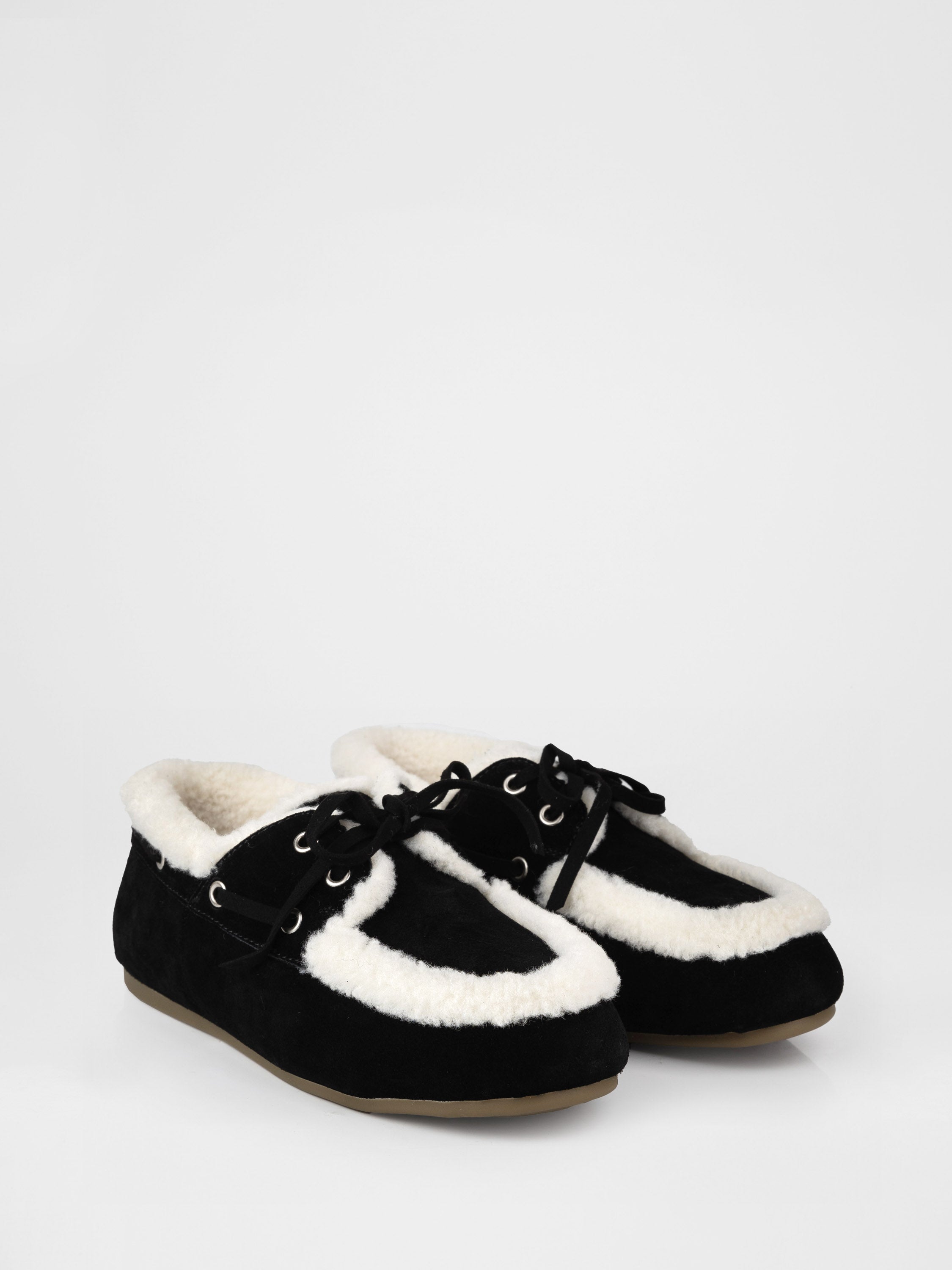 Лофери хутряні у чорному кольорі