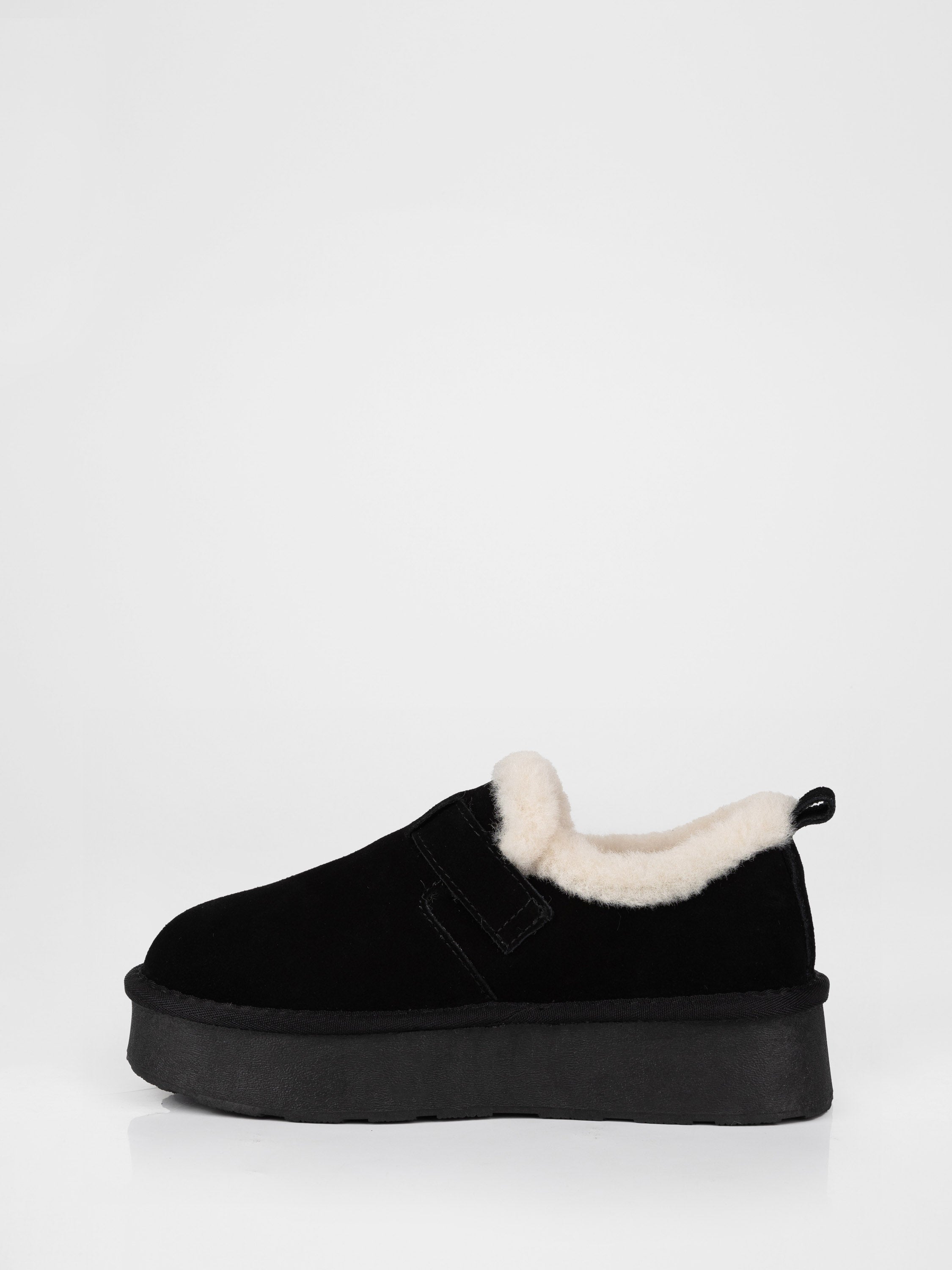 Хайтопи з замші та хутра у чорному кольорі