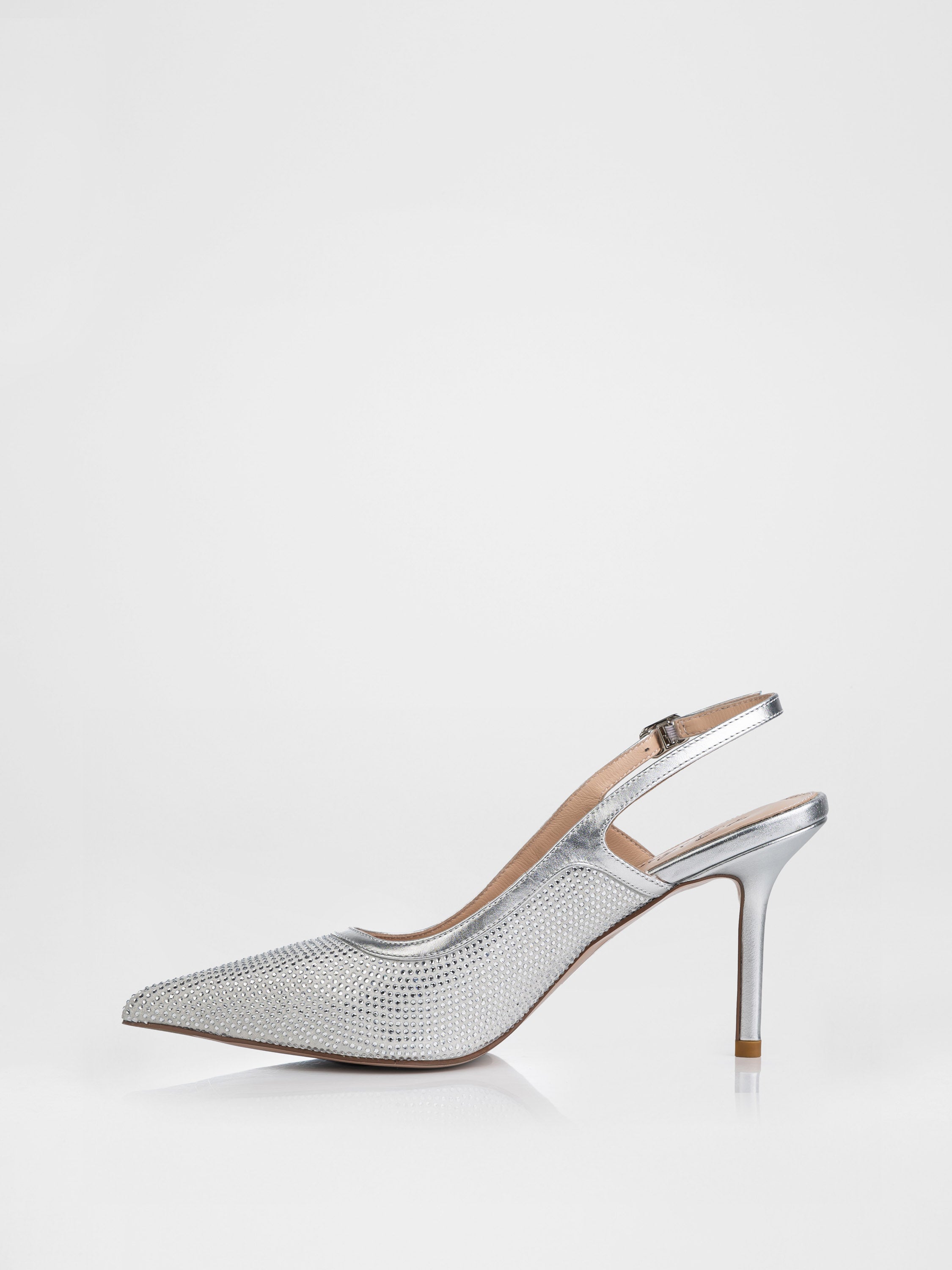 Слінгбеки у срібному кольорі декоровані камінням