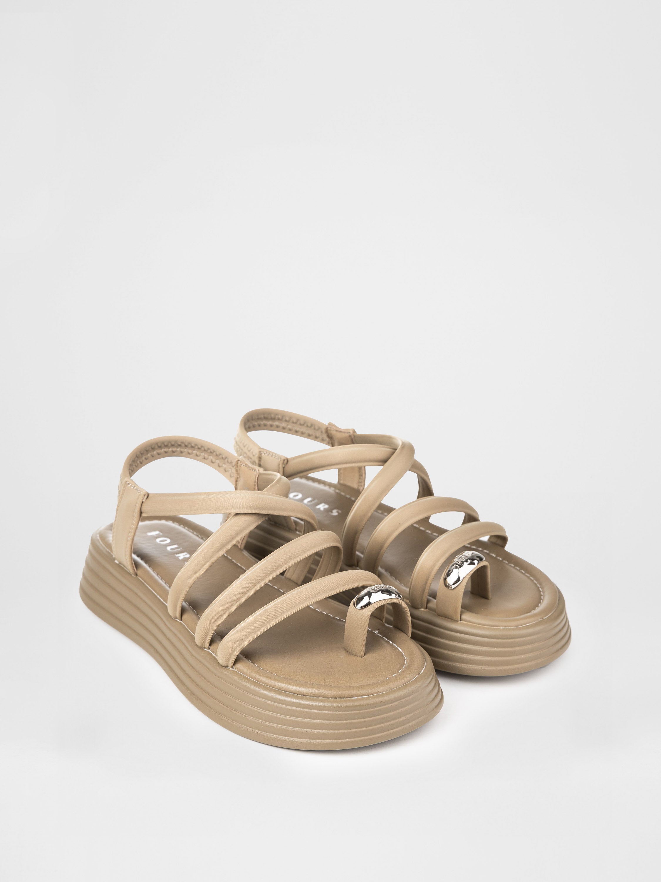 Босоніжки на платформі у кольорі хакі