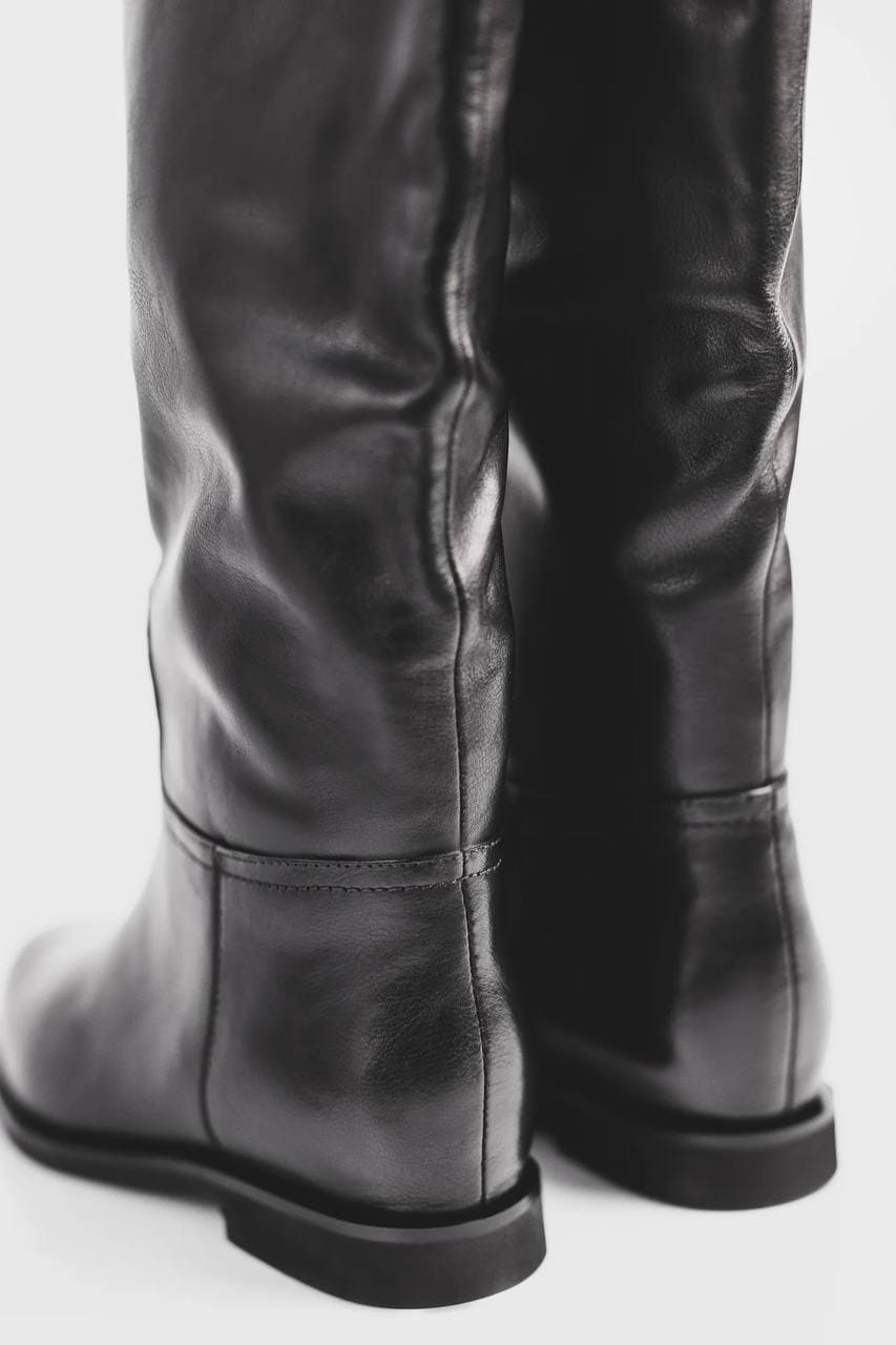 Кожаные сапоги Трубы