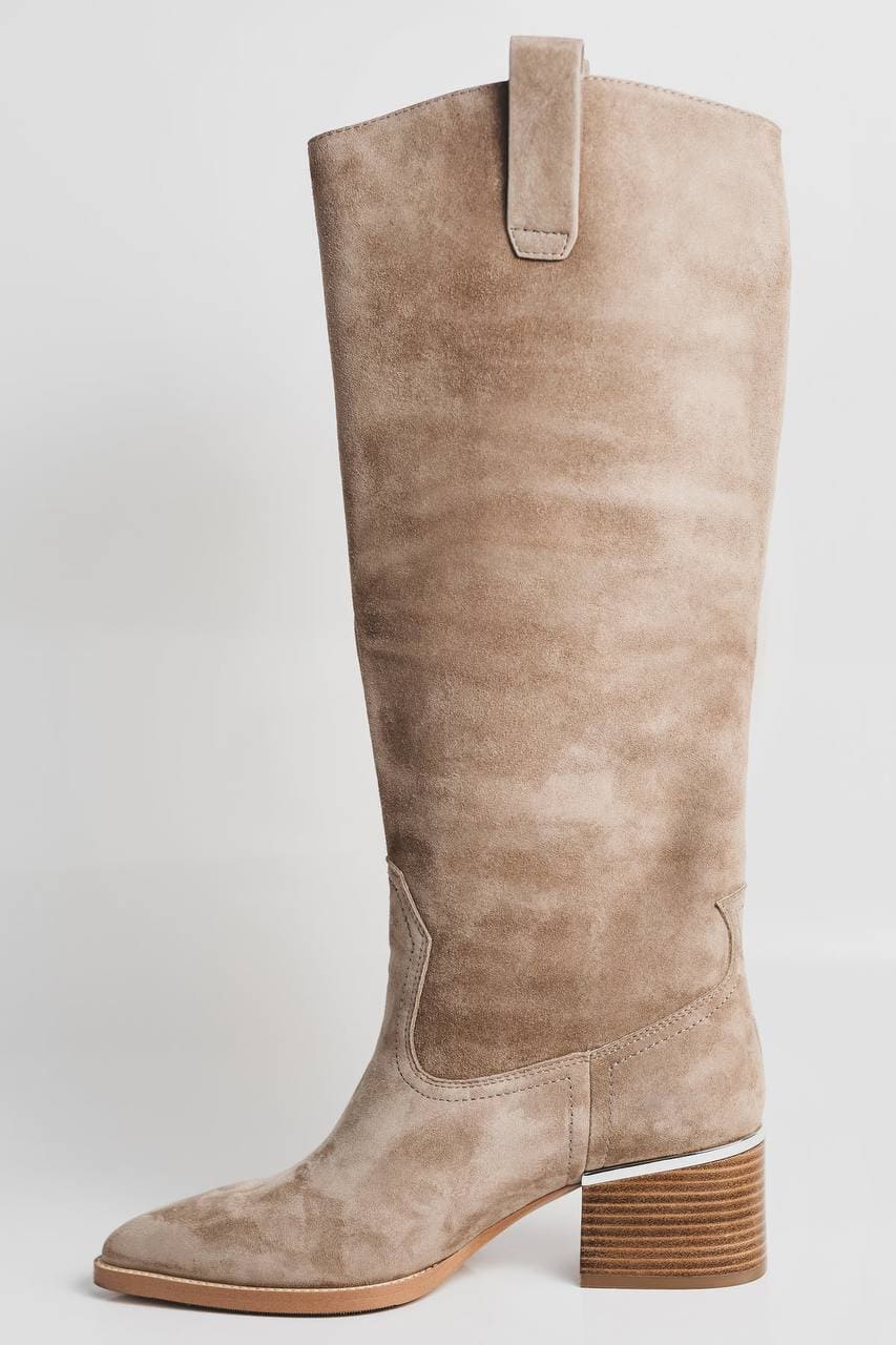 Замшеві черевики Ковбойки бежеві
