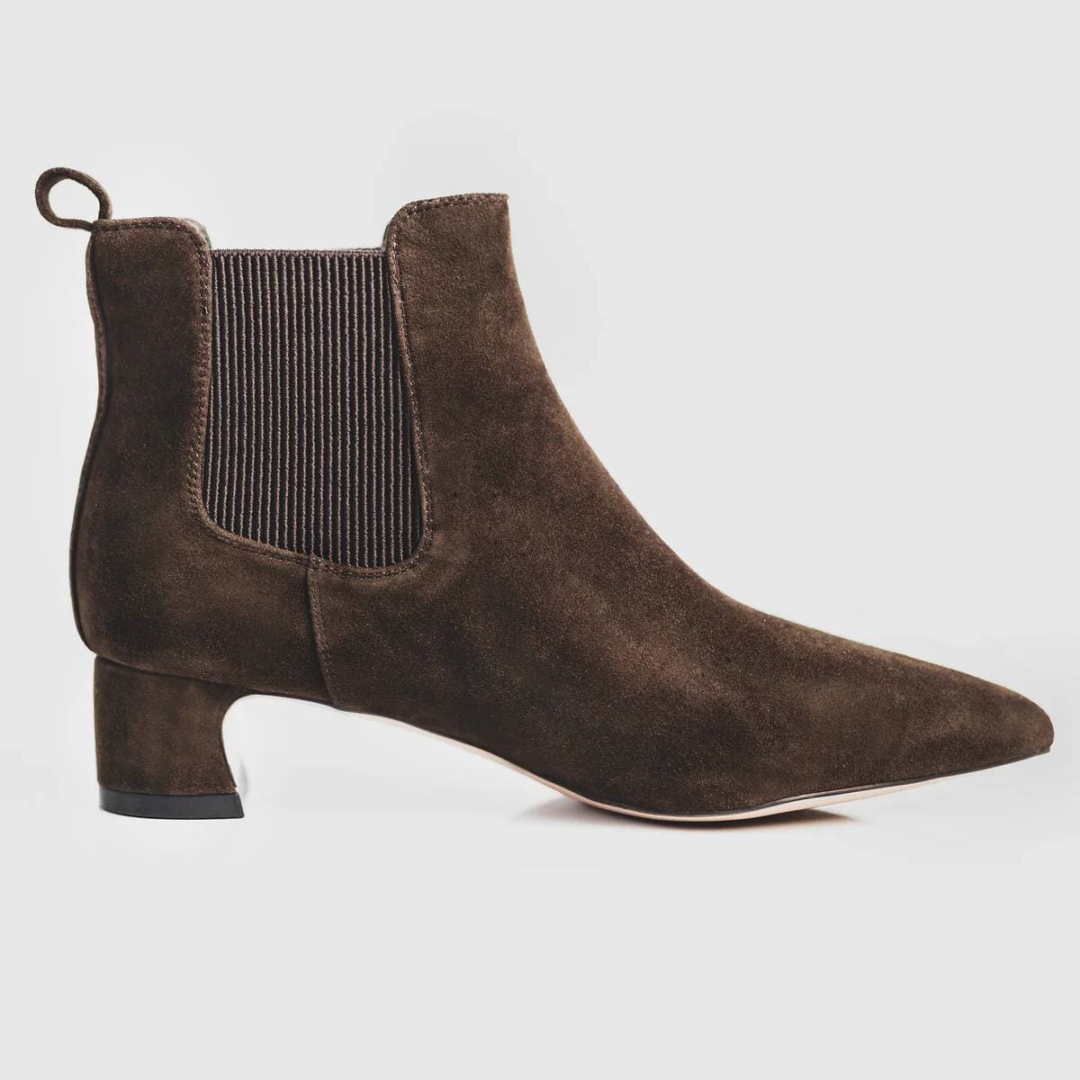 Замшеві ботильйони на підборах