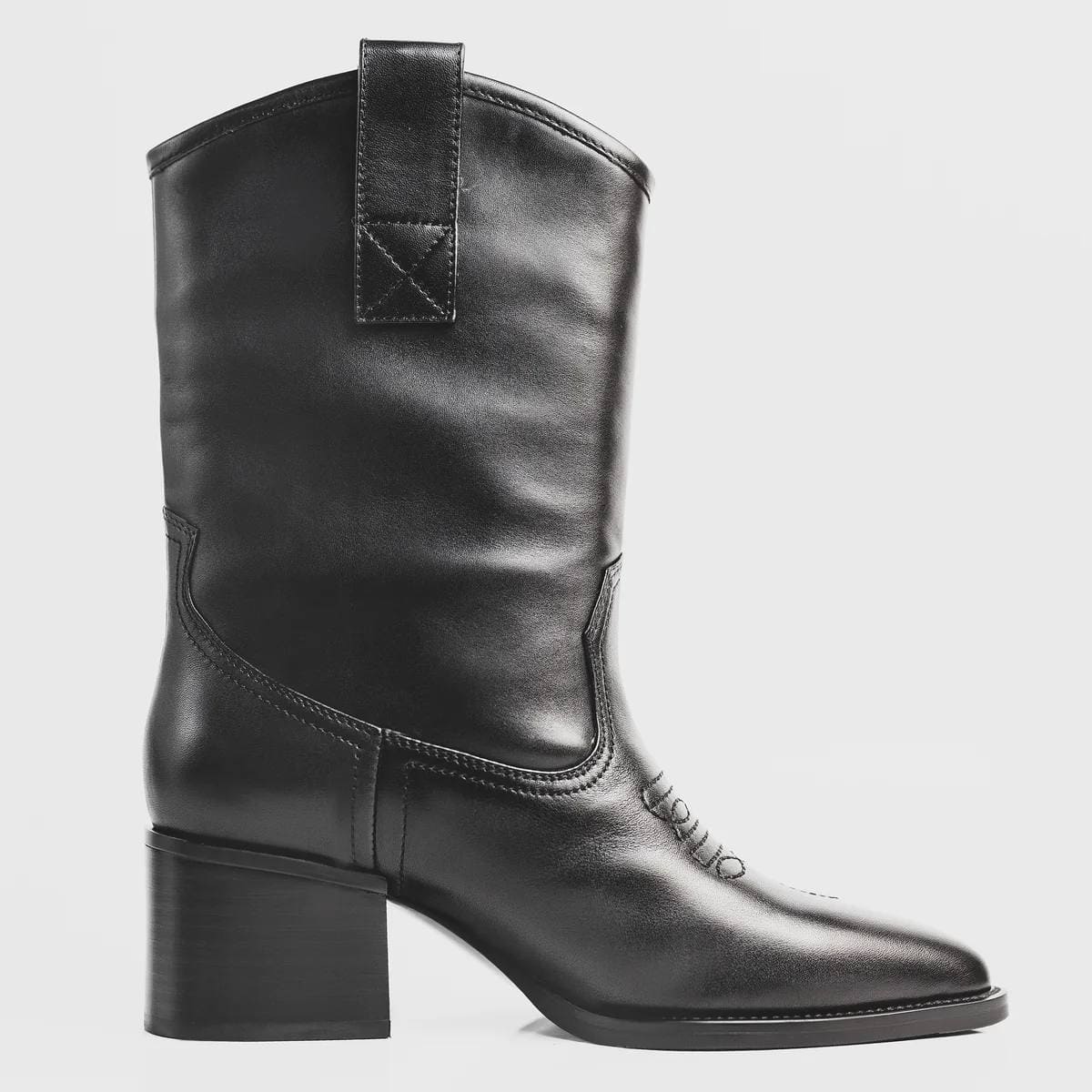 Шкіряні черевики Ковбойки чорні