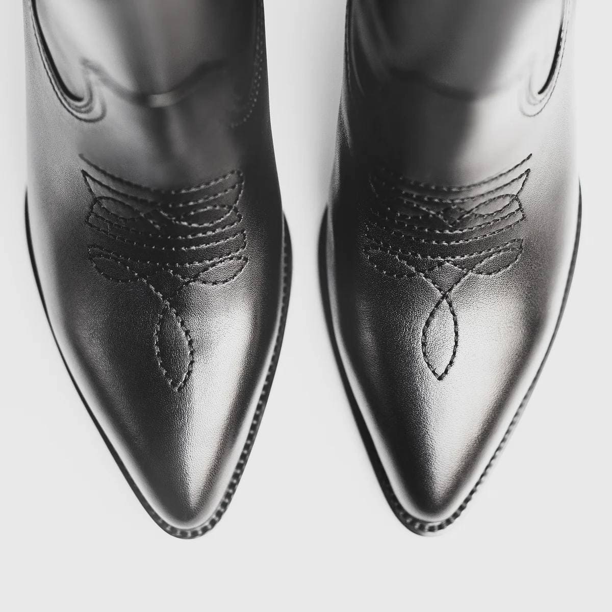 Шкіряні черевики Ковбойки чорні