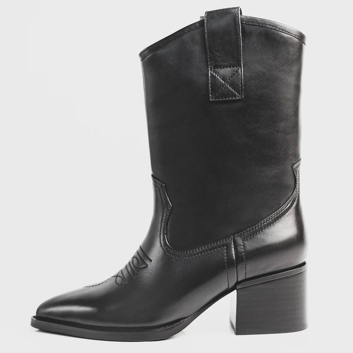 Шкіряні черевики Ковбойки чорні