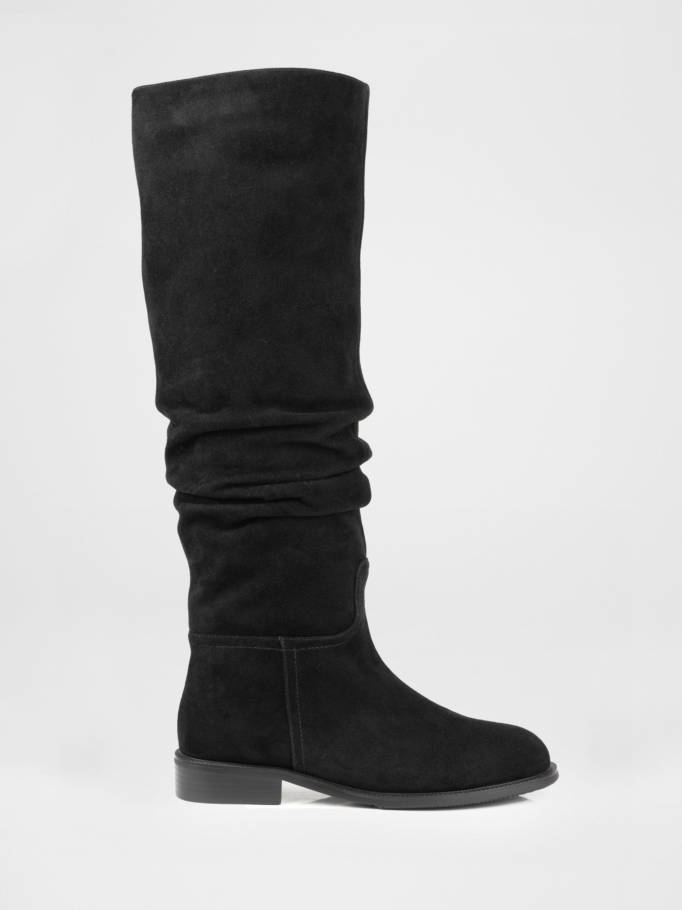 Високі чоботи у чорному  кольорі