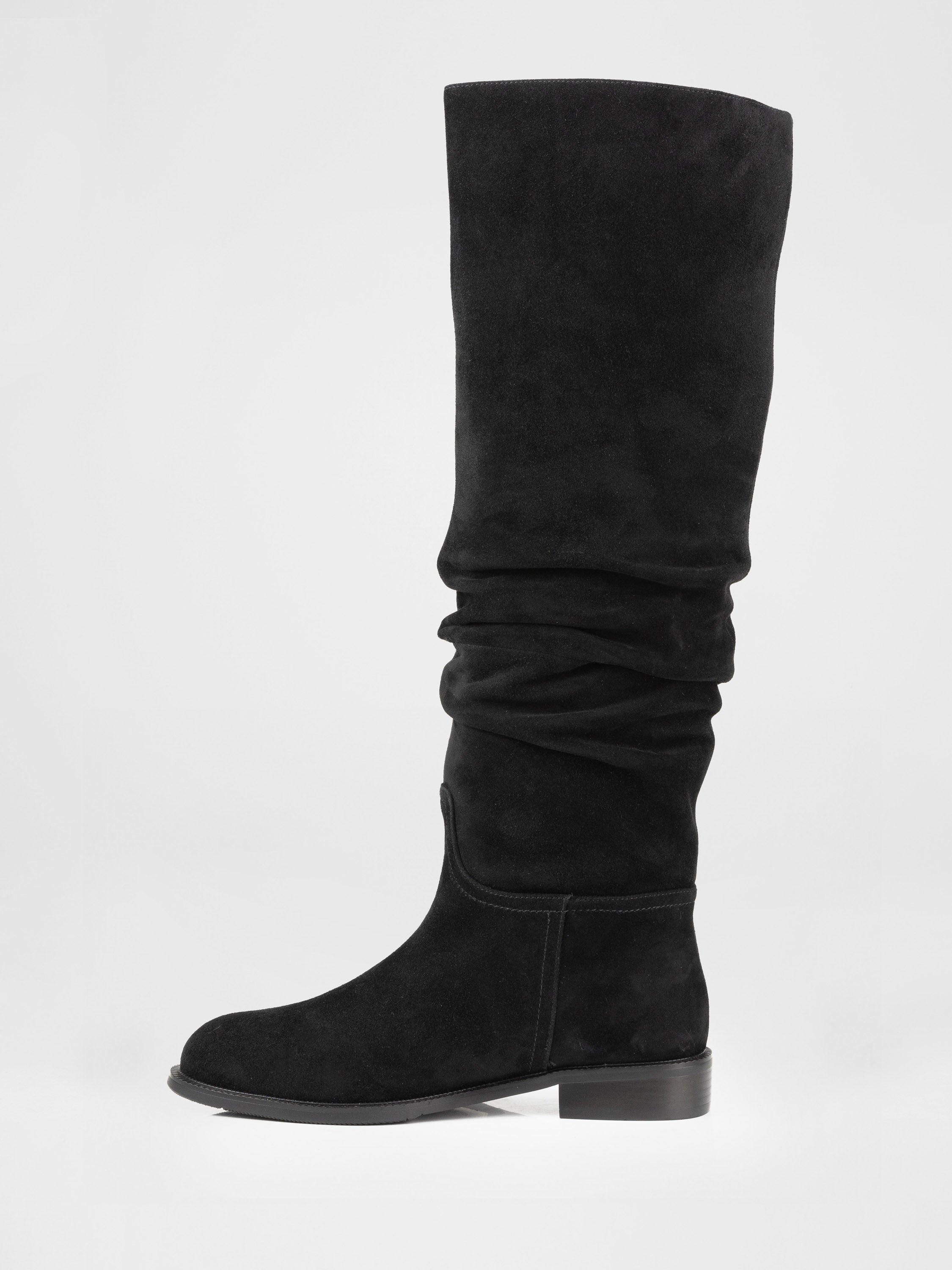 Високі чоботи у чорному  кольорі
