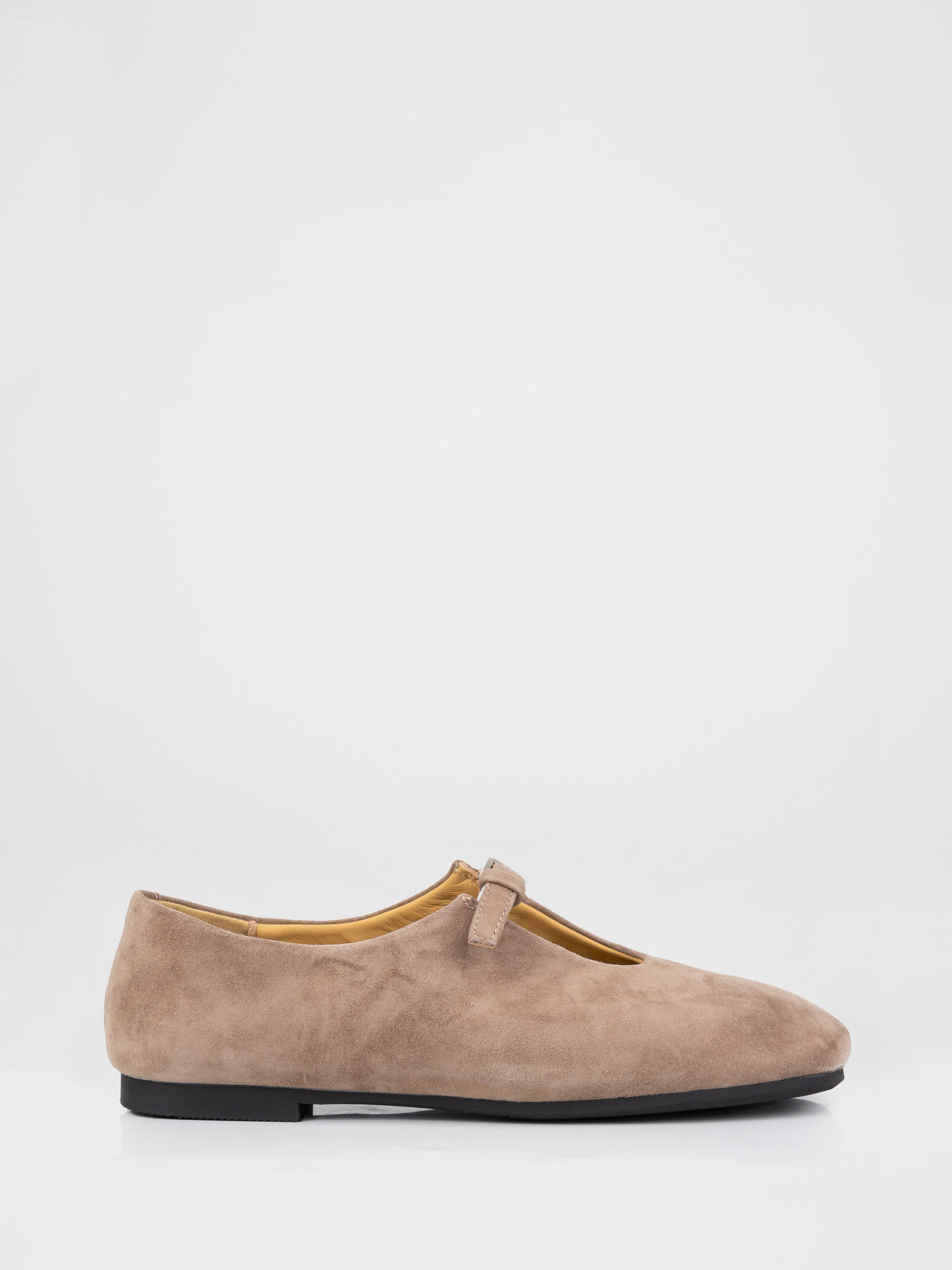 Балетки Mary Jane у бежевому кольорі з натуральної замші