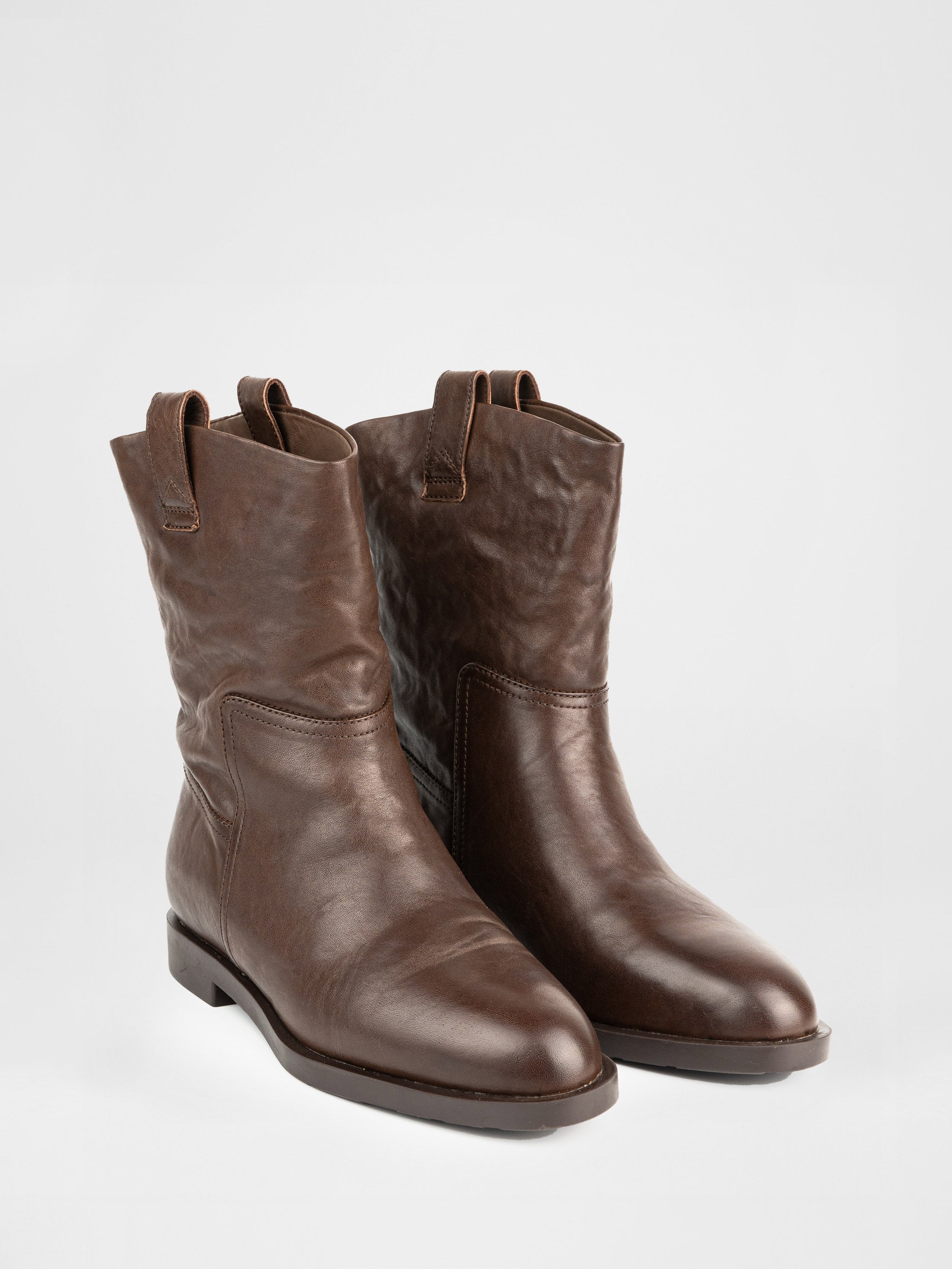 Зимові черевики у шоколадному кольорі